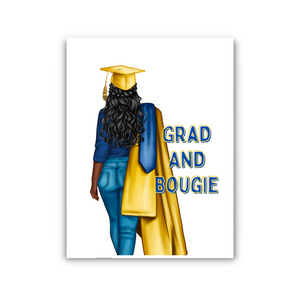 Graduation Card- Blue and Gold