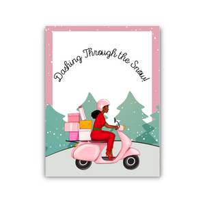Christmas Card Set- Dashing Through the Snow