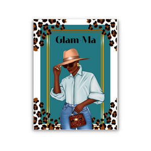 Black Grandmother Greeting Card | "Glam-Ma"