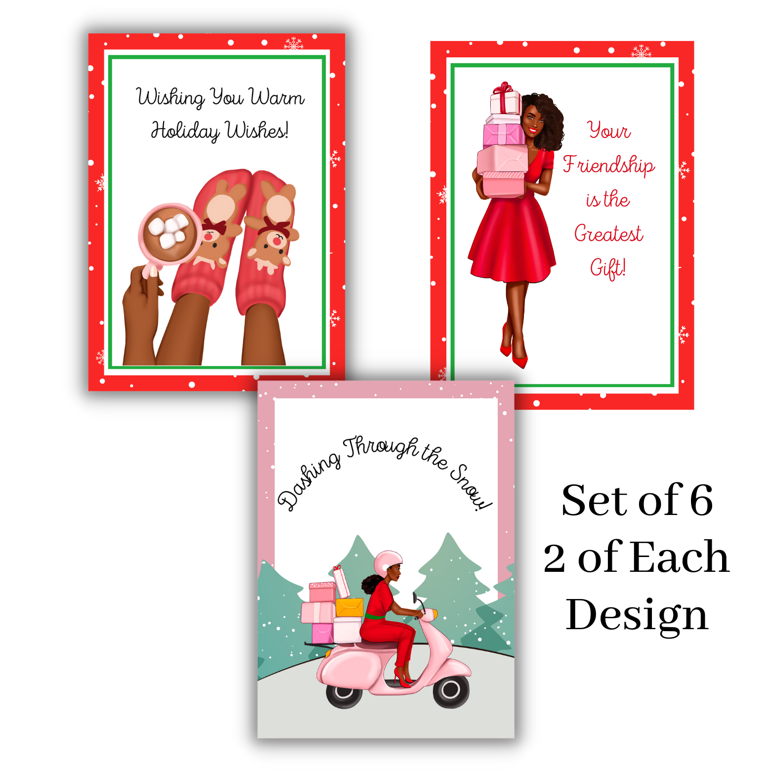 Christmas Card Set- Dashing Through the Snow