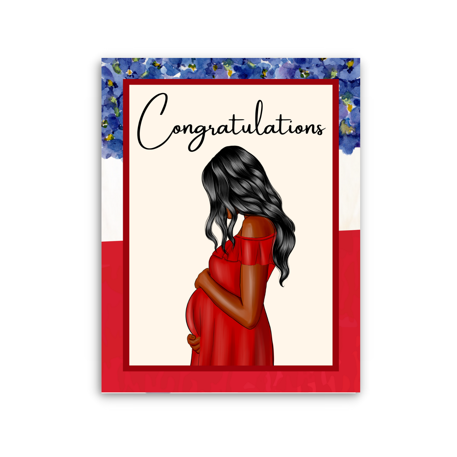 Red and White Mom to Be