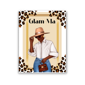 Black Grandmother Greeting Card | "Glam-Ma"