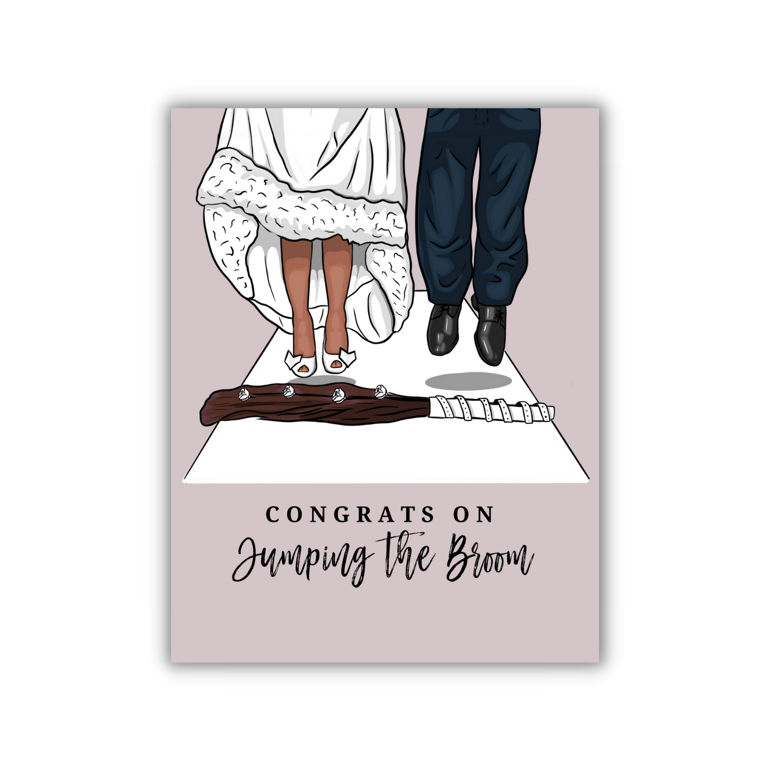 Wedding Jumping the Broom greeting card
