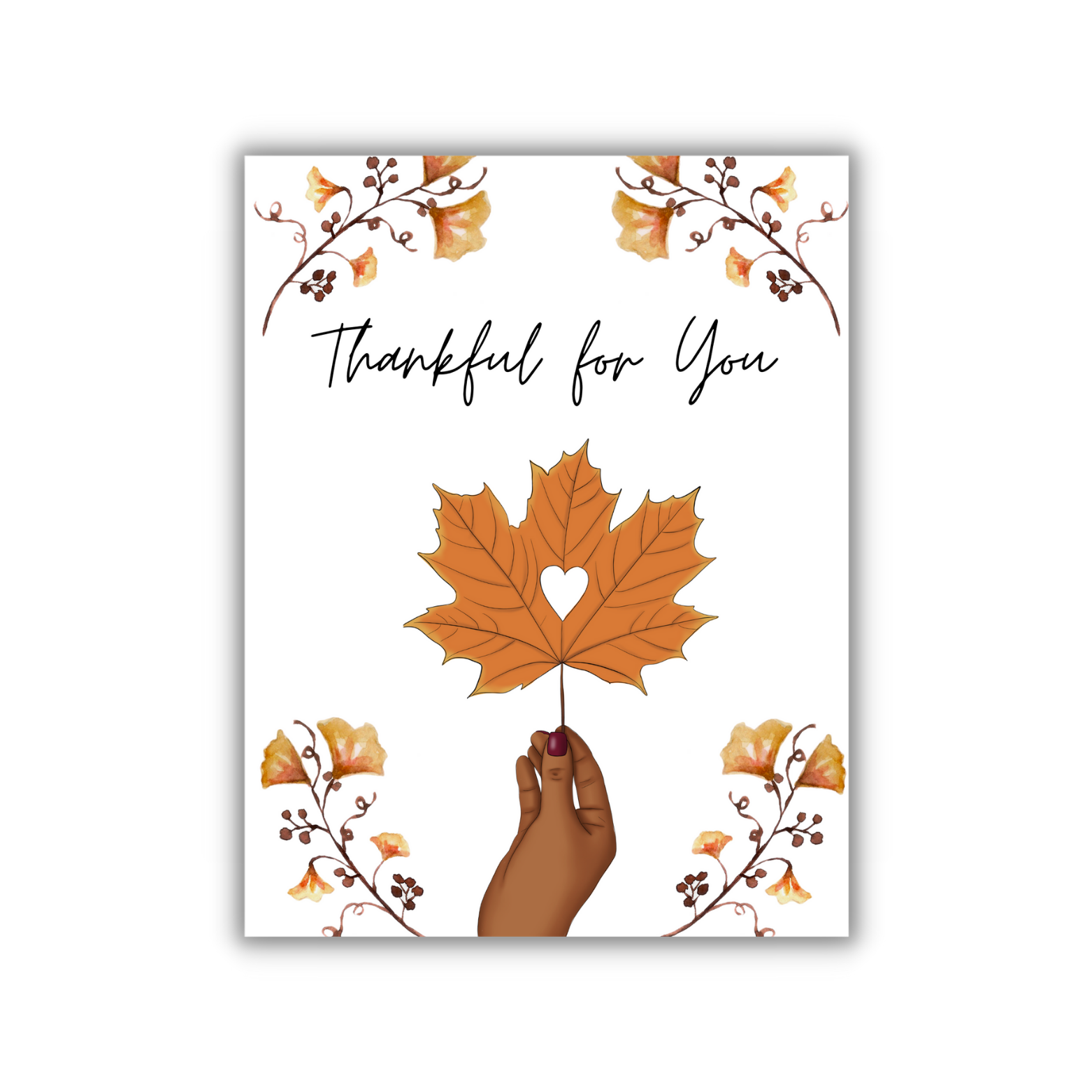 Thankful for You- Heart Leaf