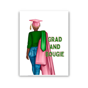 Graduation Card- Pink and Green