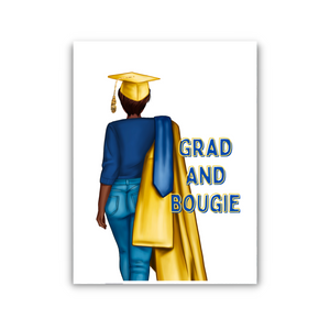 Graduation Card- Blue and Gold