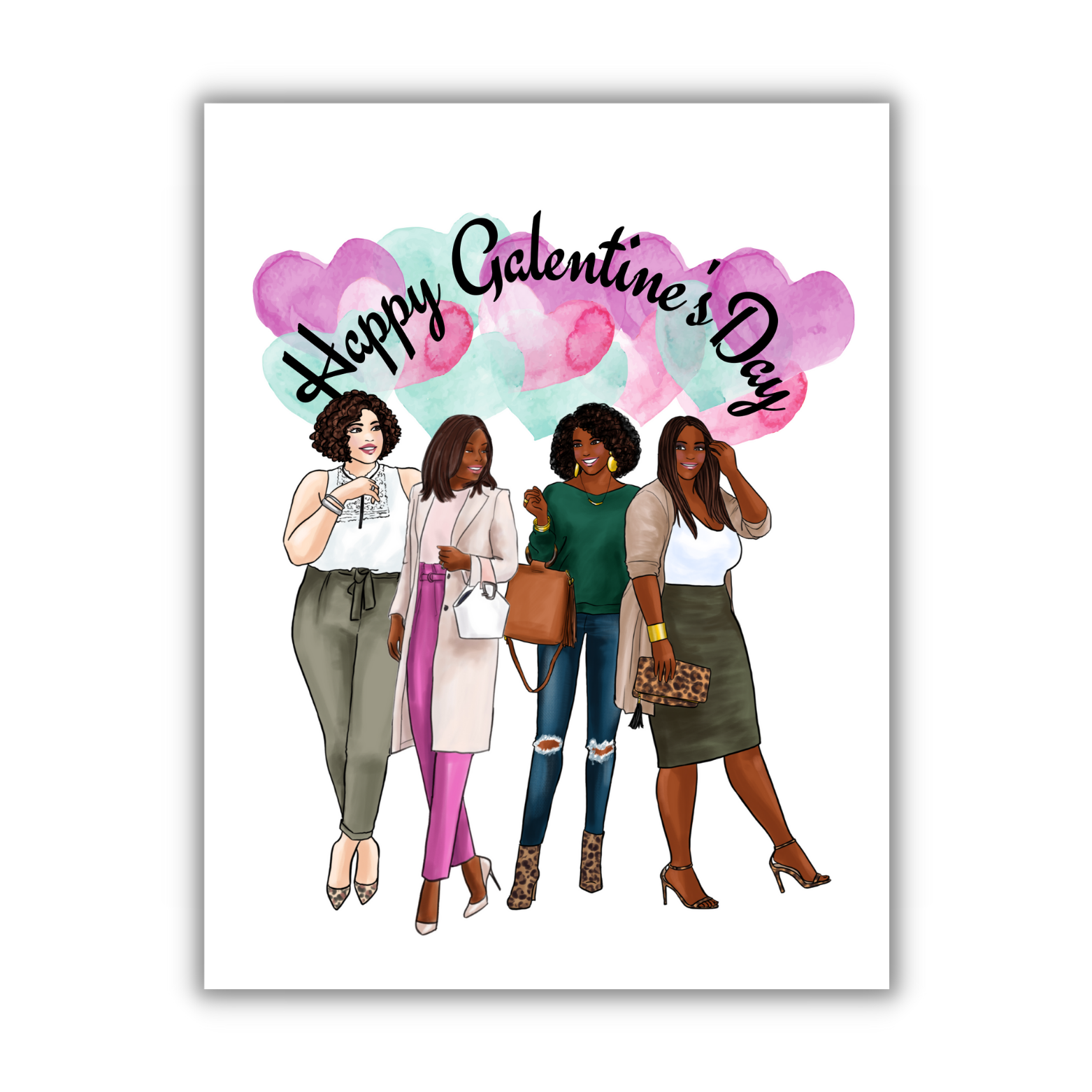 Beautiful Black Valentine's Day Woman 36 Graphic By Whimsy Girl · Creative Fabrica