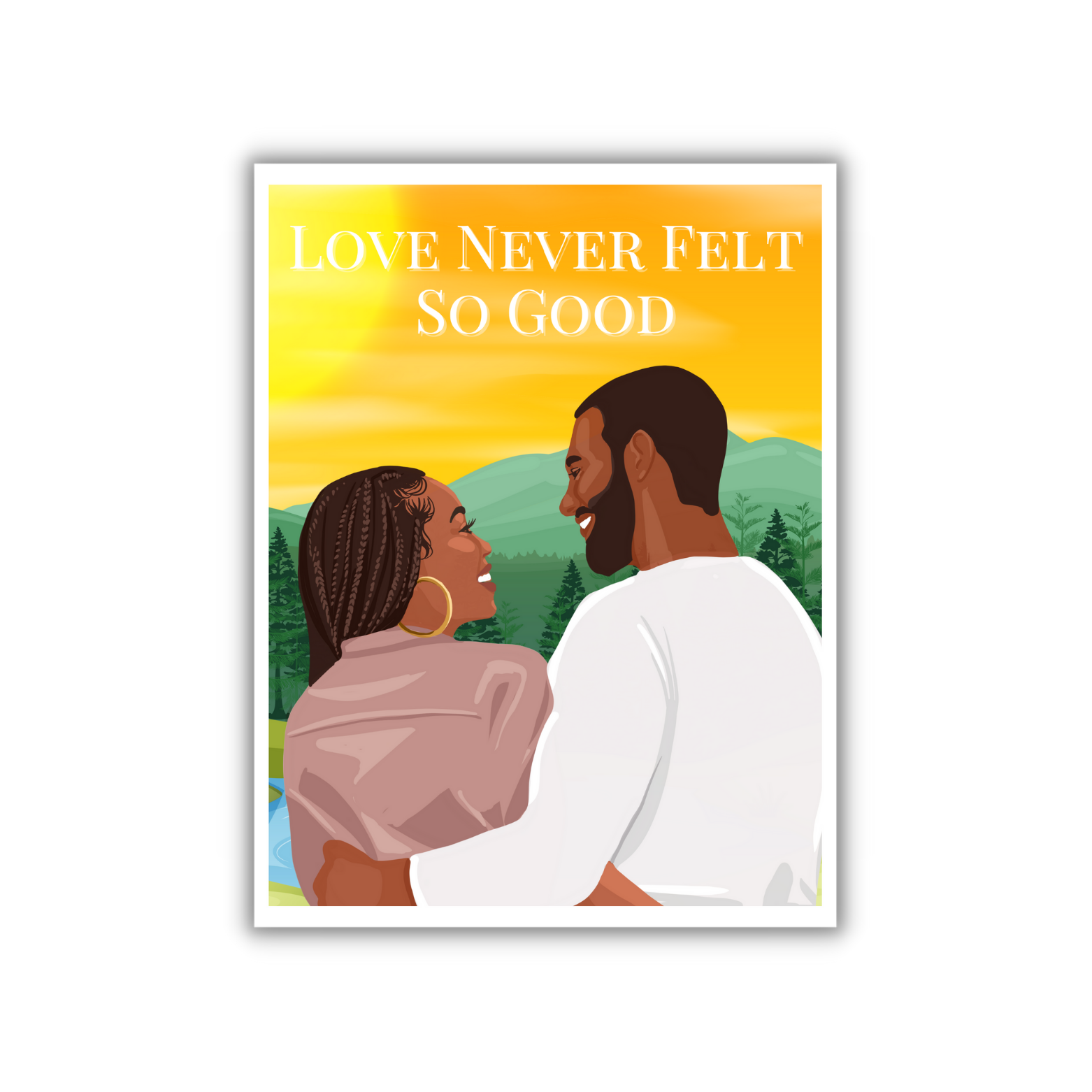 Black Love Greeting Card- "Love Never Felt So Good"