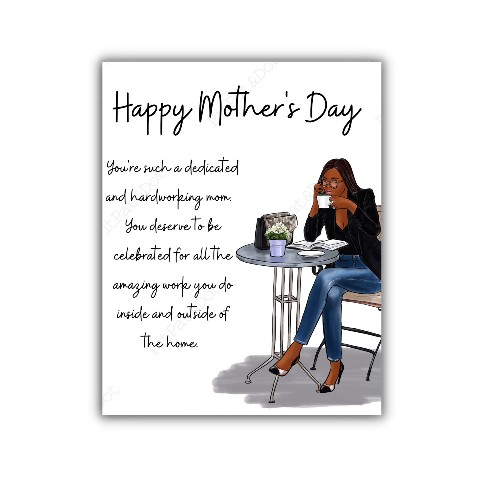 Mother's Day Card- Working Mother