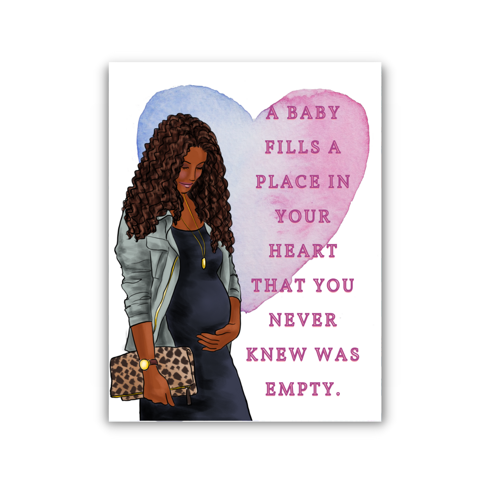 Greeting Card For Mom To Be | Black Mothers Day