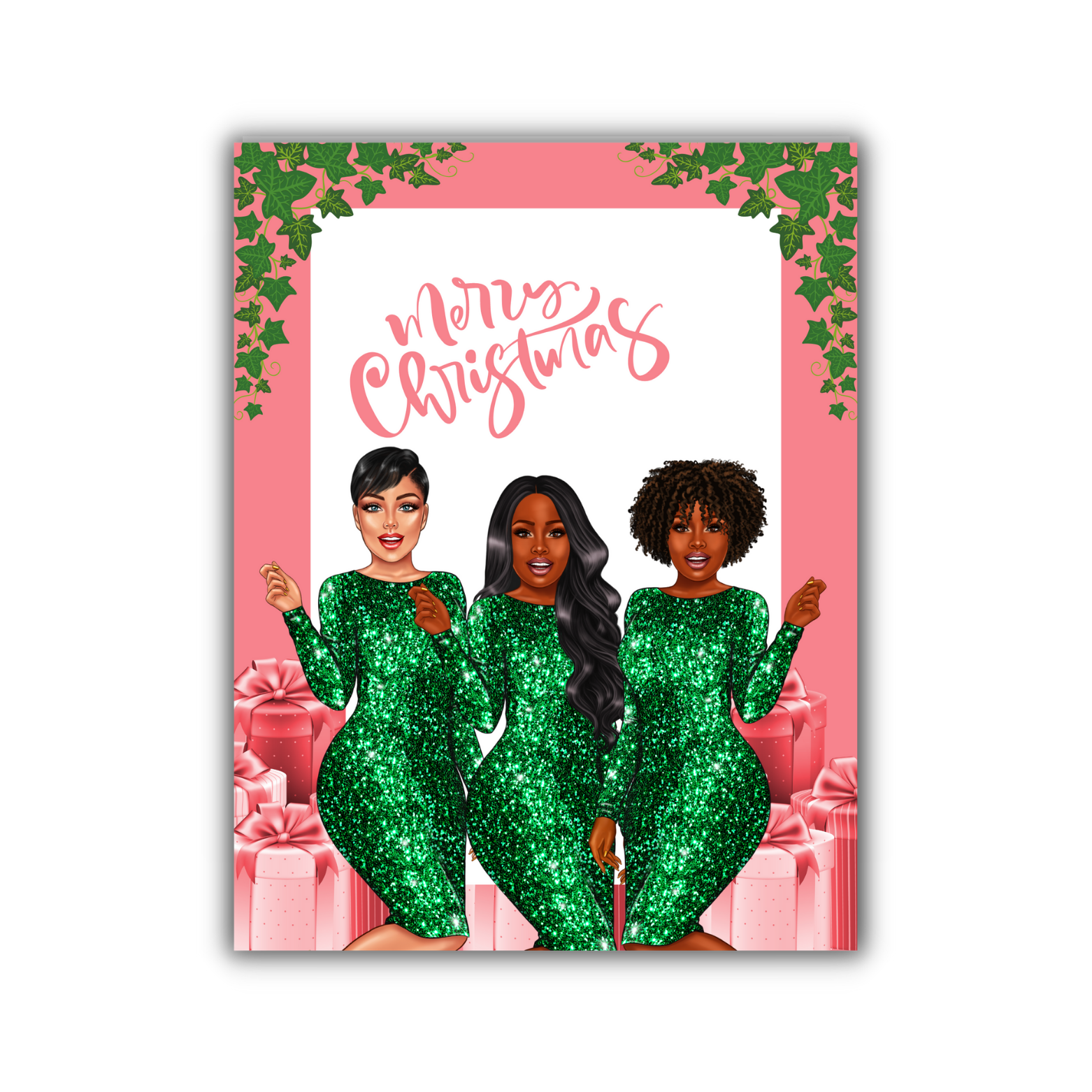 Pink and Green Pretty Christmas