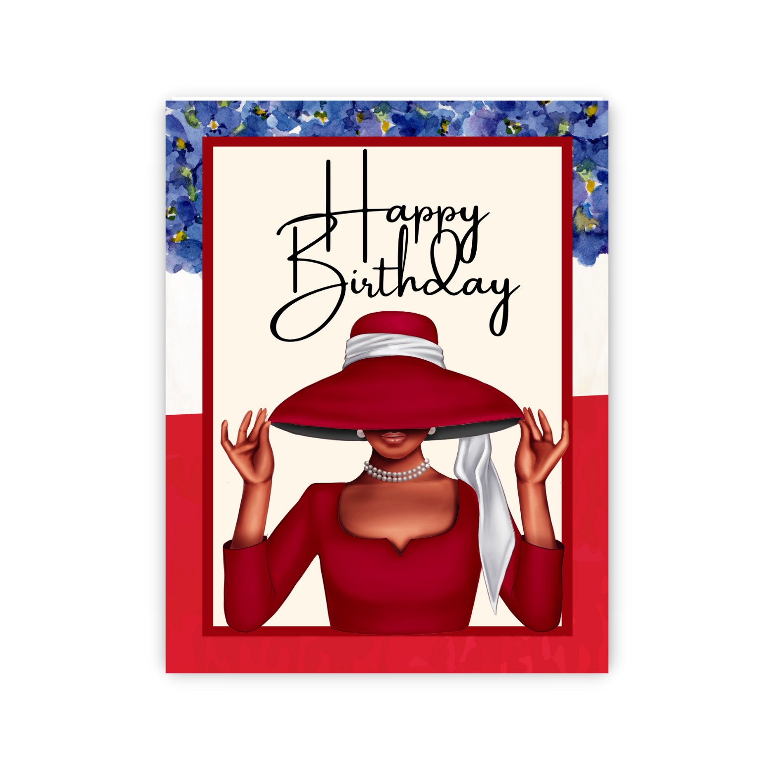 Red and White Classy Birthday