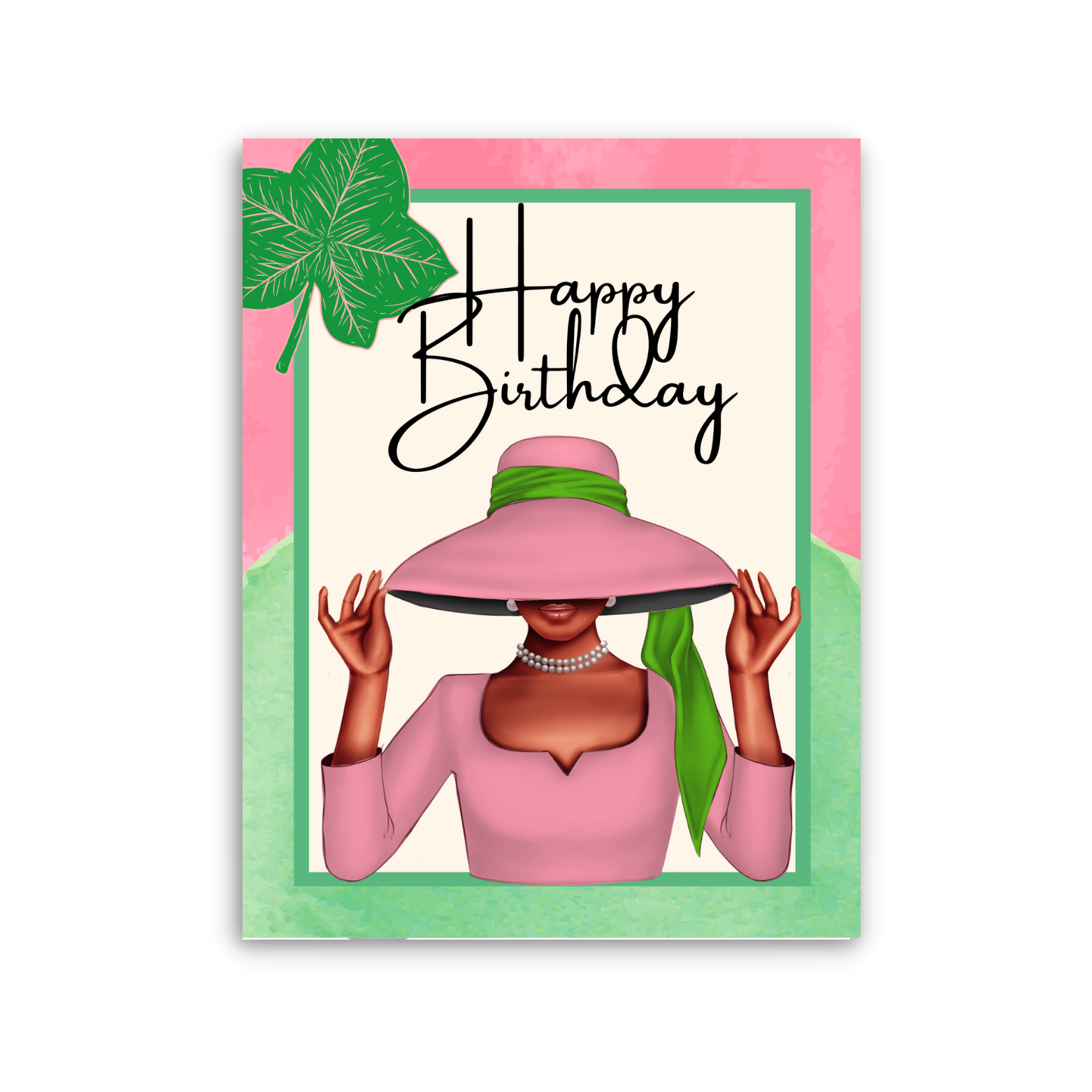 Pink and Green Classy Birthday