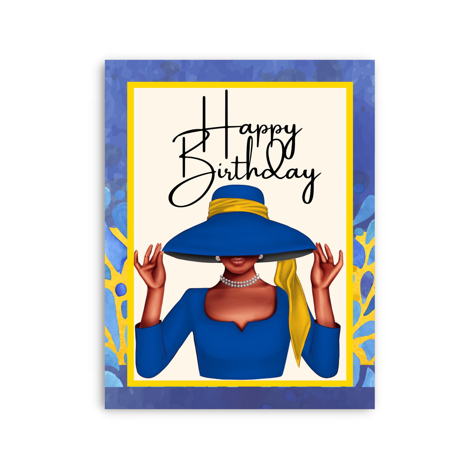 Blue and Gold Classy Birthday