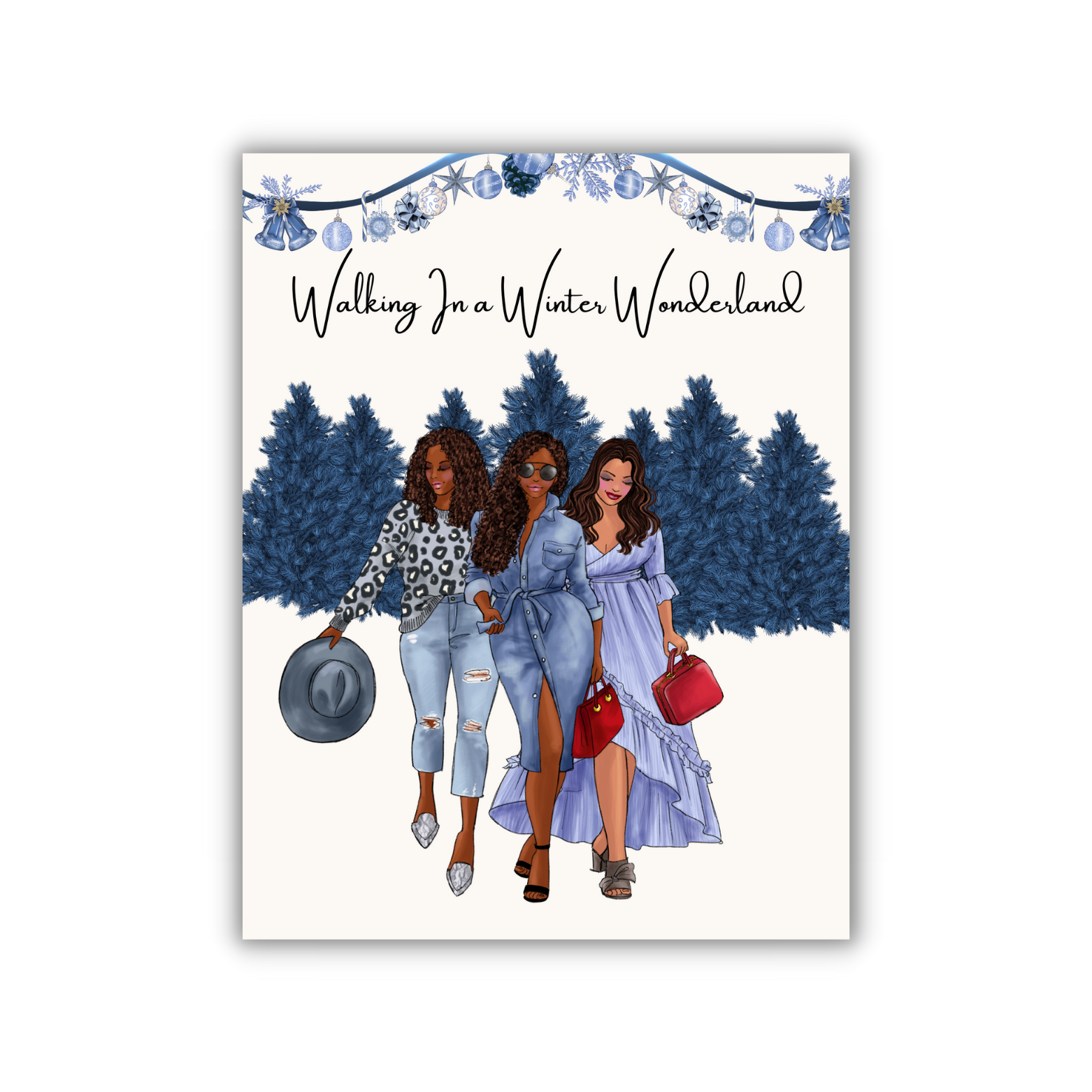 Walking In a Winter Wonderland-Fashion Greeting Card