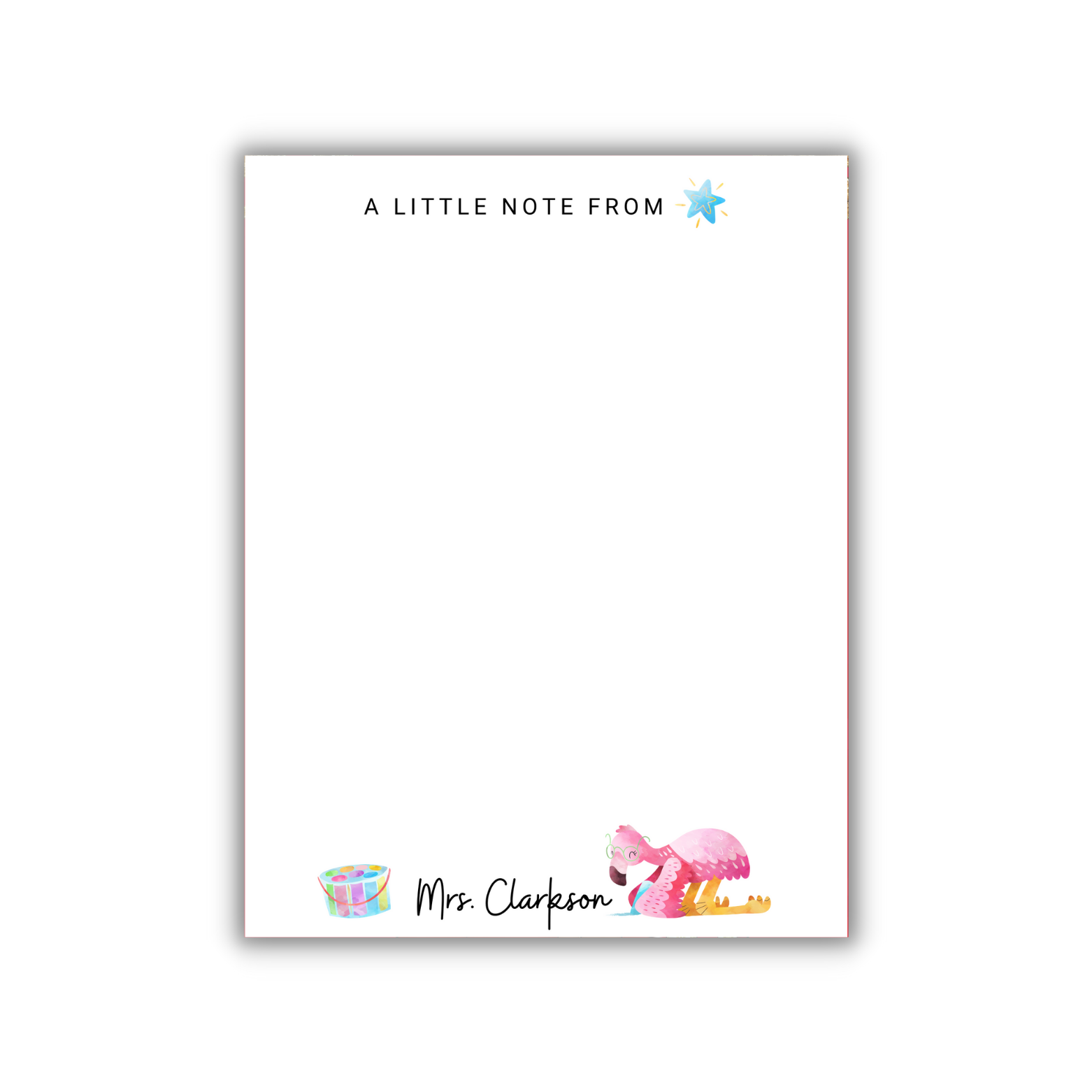 Preschool/ Kindergarten Teacher Stationery (Flamingo)