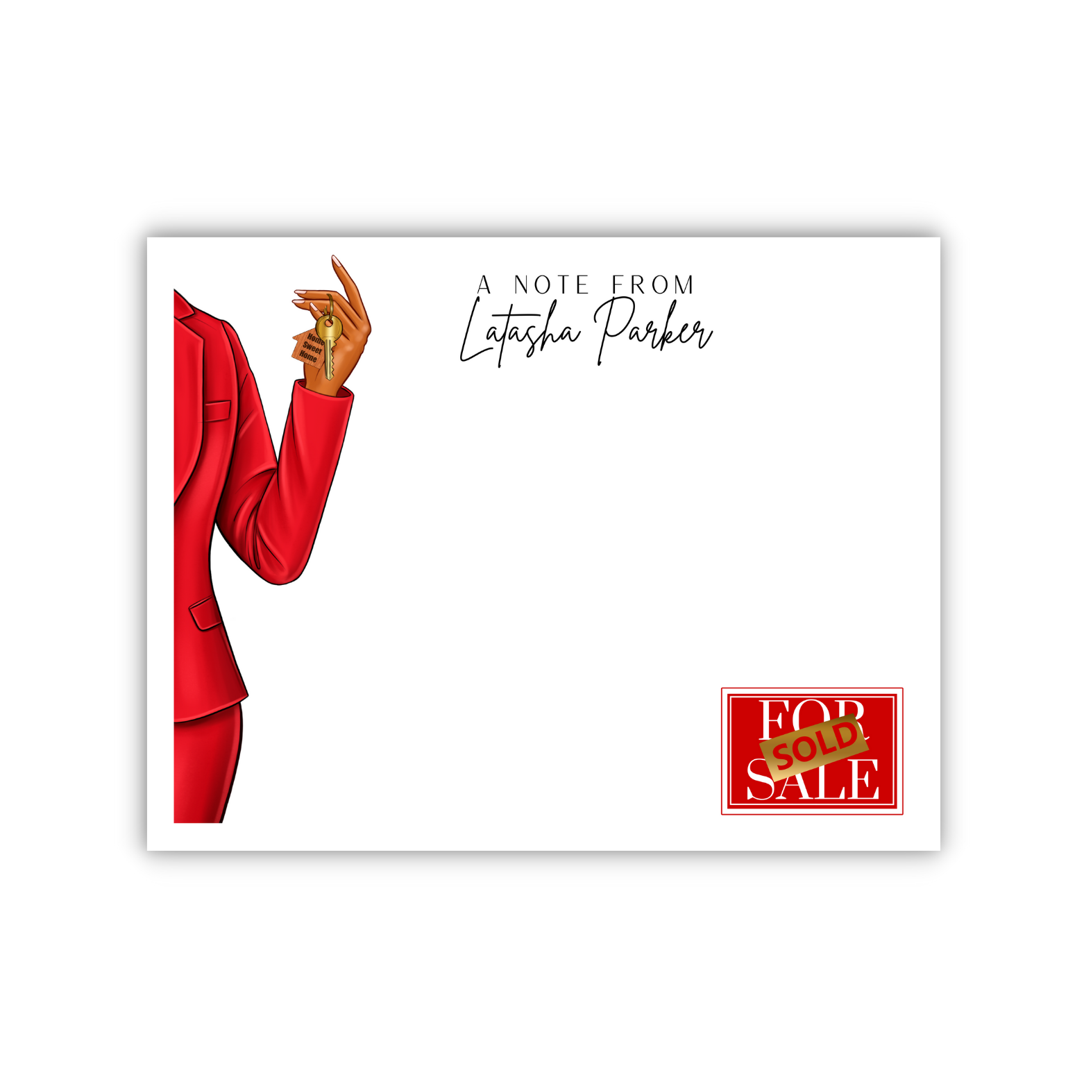 Personalized realtor thank you note