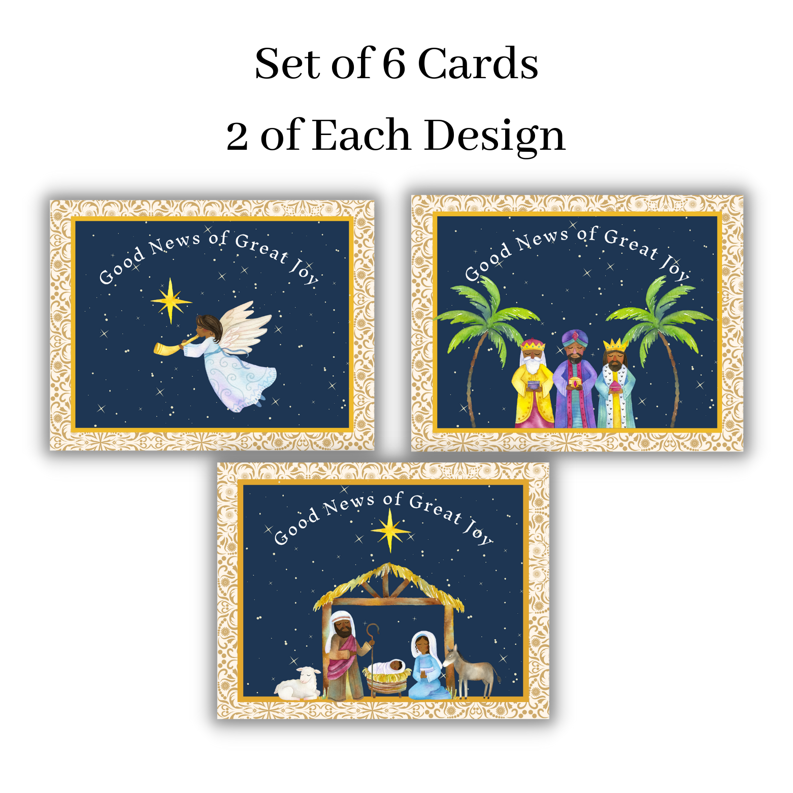 Black Nativity Greeting Card Set